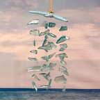 Meerblauer Seestern-Seeglas-Windspiel
