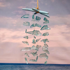 Meerblauer Seestern-Seeglas-Windspiel
