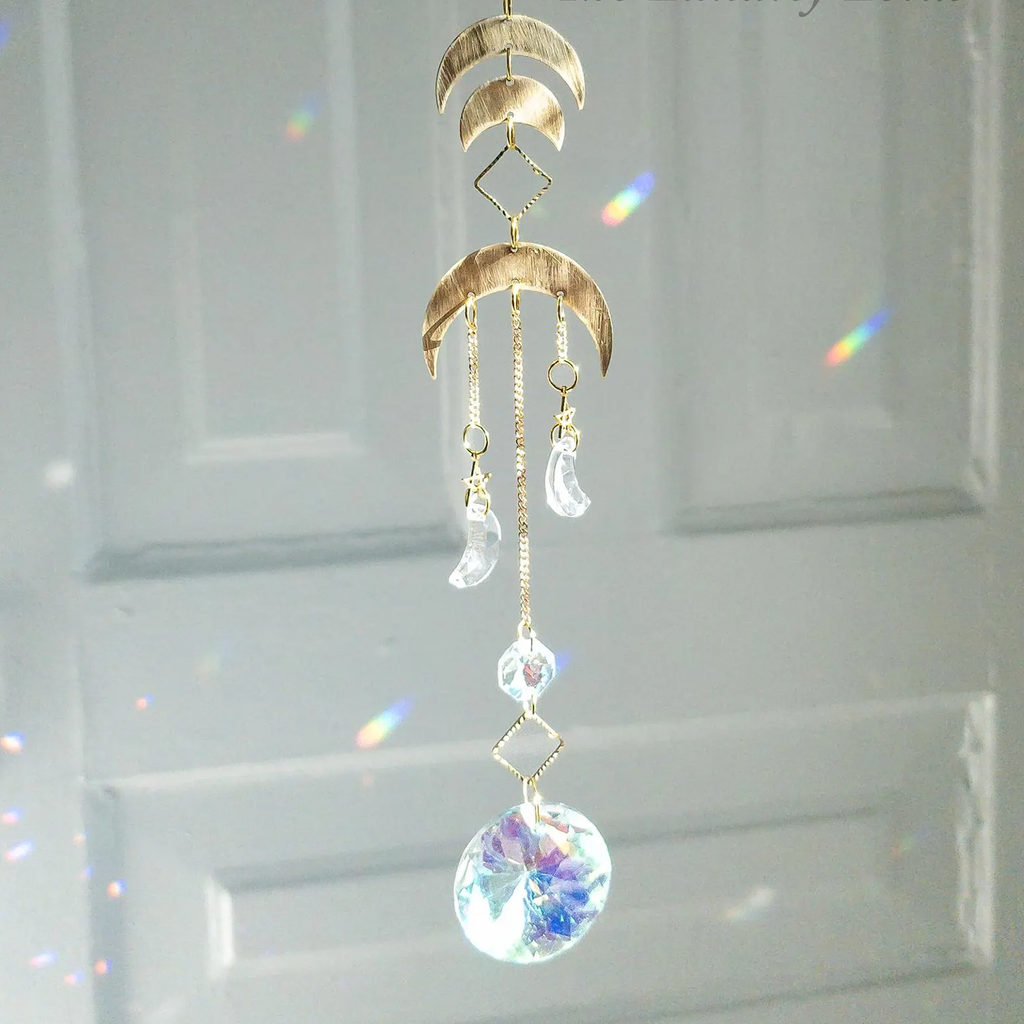 Goldener Mond-Sonnenfänger im Bohemian-Stil